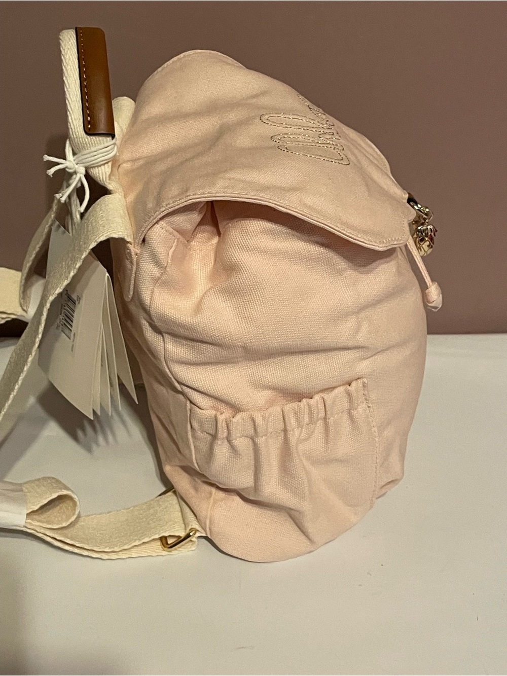 New authentic Chloe pink Drawstring Backpack - Picture 4 of 10